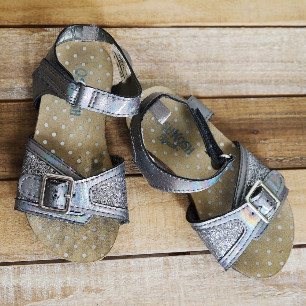 oshkosh glitter sandals
